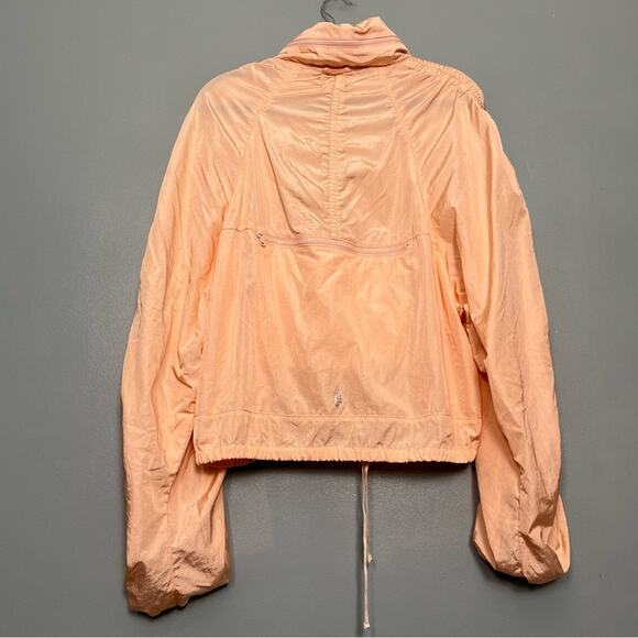 Free People FP Movement Way Home Ruched Out Packable Jacket Windbreaker Womens L - Picture 3 of 12